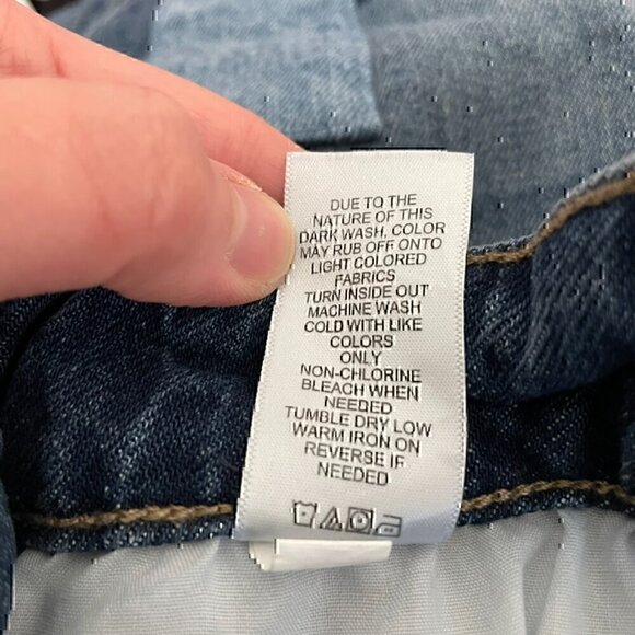 M JEANS BY MAURICES Patchwork Mid Rise 5 in Short Denim Jean Distressed Raw Hem - Picture 8 of 10